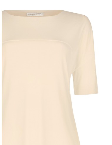 Vestido T-shirt Curvy em forma de ovo com costuras à vista e decote com corte vivo Rinascimento Curvy