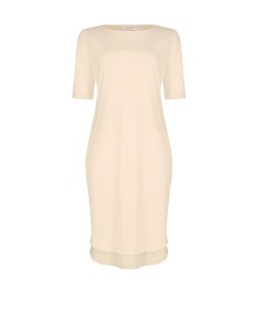 Vestido T-shirt curvy com corte em ovo, costuras à vista e decote com corte vivo Rinascimento Curvy