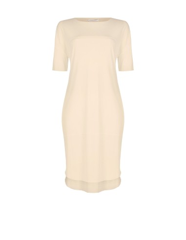 Vestido T-shirt curvy com corte em ovo, costuras à vista e decote com corte vivo Rinascimento Curvy