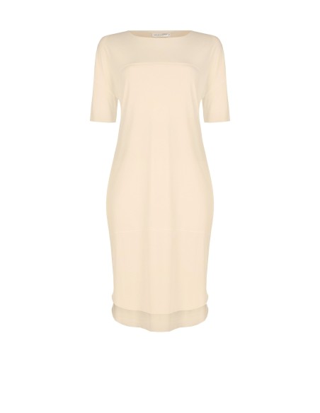 Vestido T-shirt curvy com corte em ovo, costuras à vista e decote com corte vivo Rinascimento Curvy