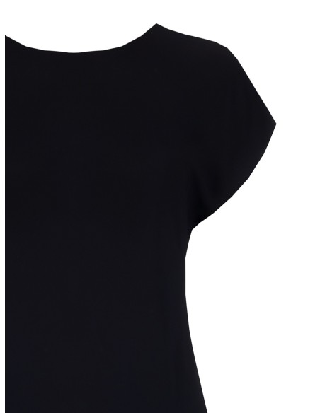 Vestido longo em tecido fluido com corte em viés e decote em V nas costas Rinascimento Curvy