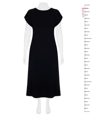 Vestido longo estilo slip em tecido fluido com decote em V nas costas Rinascimento Curvy