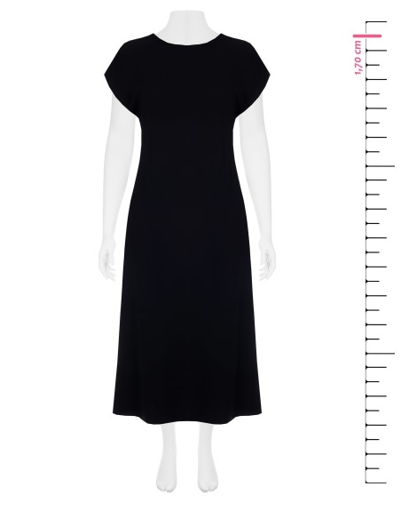 Vestido longo estilo slip em tecido fluido com decote em V nas costas Rinascimento Curvy