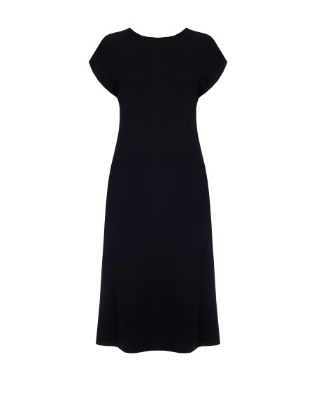 Vestido longo tipo slip em tecido fluido com decote em V nas costas Rinascimento Curvy