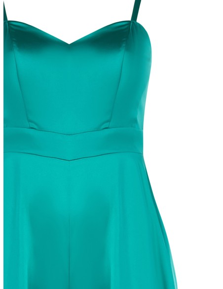 Macacão Inteiro Curvy com Calças em Raso Estruturado e Bolsos Rinascimento Curvy