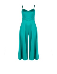 Macacão Curvy com calças em cetim estruturado e bolsos Rinascimento Curvy