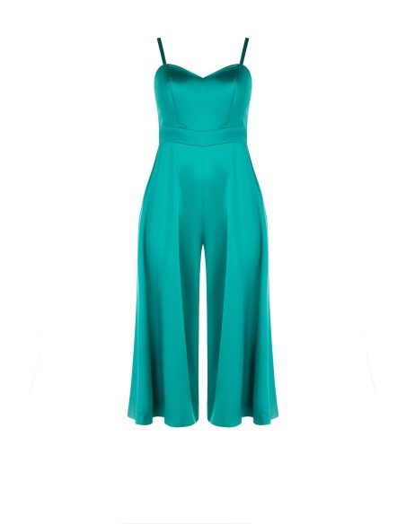 Macacão Curvy com calças em cetim estruturado e bolsos Rinascimento Curvy