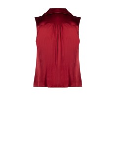 Blusa Curvy fluida em cetim com laço e corrente no colarinho Rinascimento Curvy 2