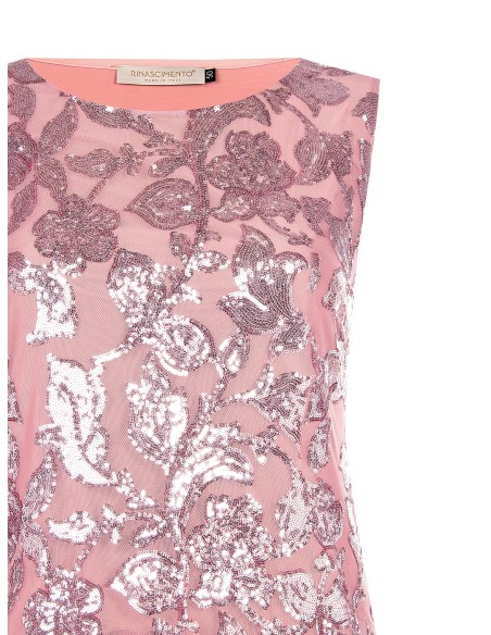 Top em tule macio com bordado em lantejoulas Rinascimento Curvy