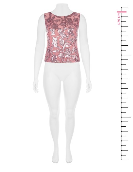 Top em tule macio com bordado em lantejoulas Rinascimento Curvy