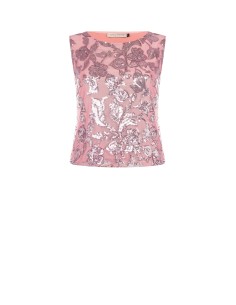 Top em Tule Macio com Bordado em Lantejoulas Rinascimento Curvy