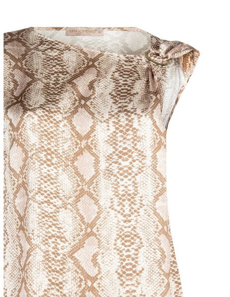 Blusa Curvy em raso com anel Rinascimento Curvy