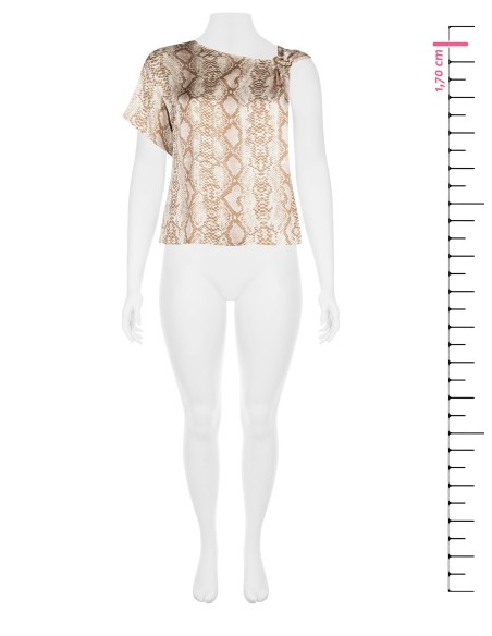 Blusa Curvy em cetim com anel Rinascimento Curvy