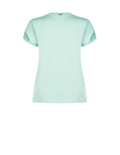 T-Shirt Curvy Fluida Assimétrica em Cetim na Frente e Viscose Atrás Rinascimento Curvy 2