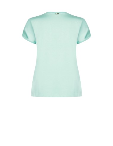 T-shirt Curvy fluida assimétrica em cetim na frente e viscose atrás Rinascimento Curvy