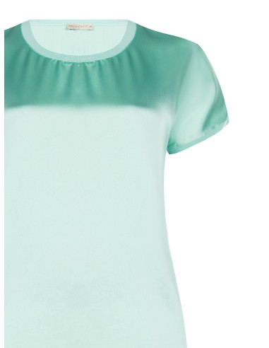 T-Shirt Curvy fluida assimétrica em cetim na frente e viscose atrás Rinascimento Curvy