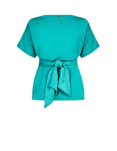 T-Shirt Curvy Oversize com Cinto Longo em Raso Efeito Corpete Rinascimento Curvy 2