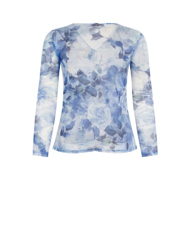 Top Curvy justo em tule franzido Rinascimento Curvy