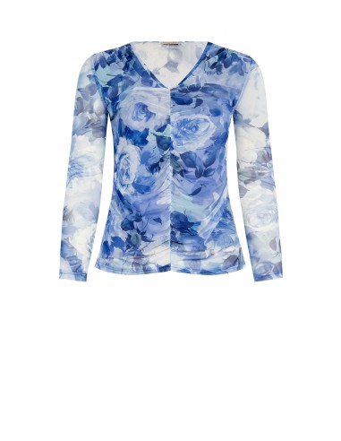 Top Curvy justo em tule franzido Rinascimento Curvy