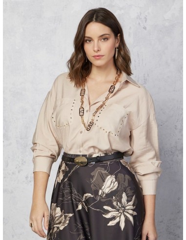 Camisa Curvy Com Tachas Rinascimento Curvy