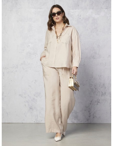 Camisa Curvy com tachas Rinascimento Curvy