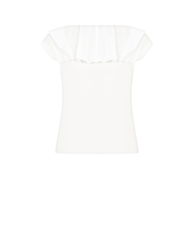 Blusa cintada em georgette com botão joia Rinascimento Curvy
