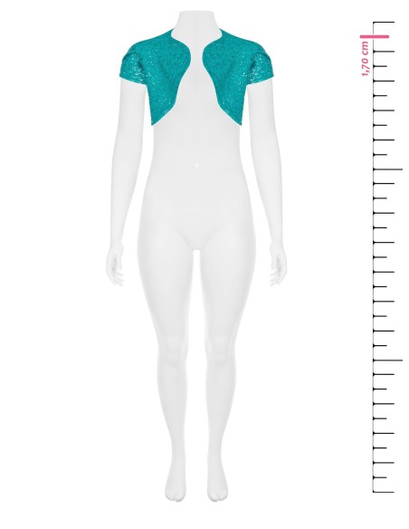 Bolero Cobertura de Ombros Curvy Coberto de Lantejoulas Rinascimento Curvy