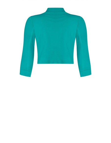 Bolero Cobre-Ombros Curvy Aberto em Scuba Crepe Rinascimento Curvy