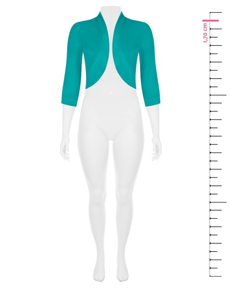 Bolero Coprispalle Curvy Aberto em Scuba Crepe Rinascimento Curvy