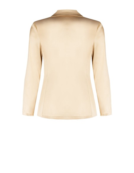 Blazer entalhado de 1 botão em cetim Rinascimento Curvy