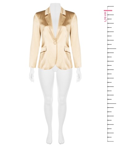 Blazer Acinturado de 1 Botão em Cetim Rinascimento Curvy