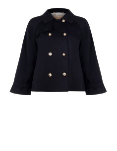 Casaco Curto Amplo Estilo Trench Rinascimento Curvy