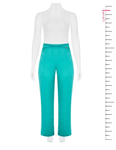 Calças Curvy em cetim na frente e viscose atrás Rinascimento Curvy