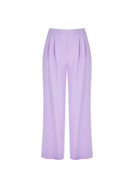 Calças Curvy Palazzo em Tecido Técnico com Elástico Rinascimento Curvy