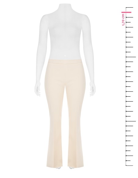 Calças boca-de-sino em tecido técnico com fecho lateral Rinascimento Curvy