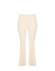 Calças Boca de Sino em Tecido Técnico com Fecho Lateral Rinascimento Curvy