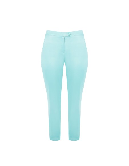 Calças Skinny em Cetim com Elástico Atrás Rinascimento Curvy