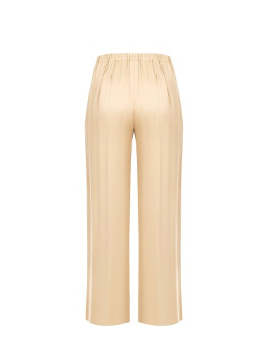 Calças palazzo em cetim com elástico na parte de trás Rinascimento Curvy