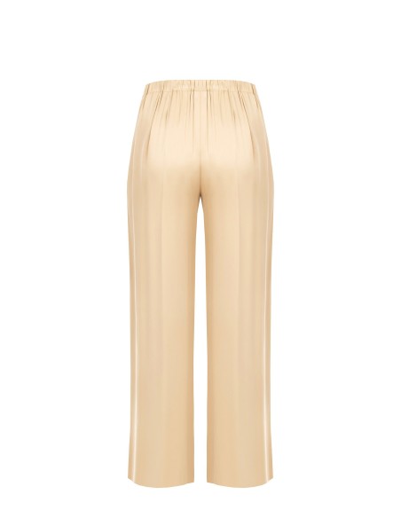 Calças palazzo em cetim com elástico na parte de trás Rinascimento Curvy