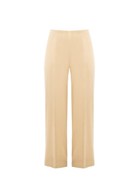 Calças Palazzo em Cetim com Elástico Atrás Rinascimento Curvy