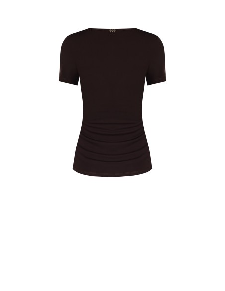 Blusa Scatoletta com stretch e drapeado lateral Rinascimento