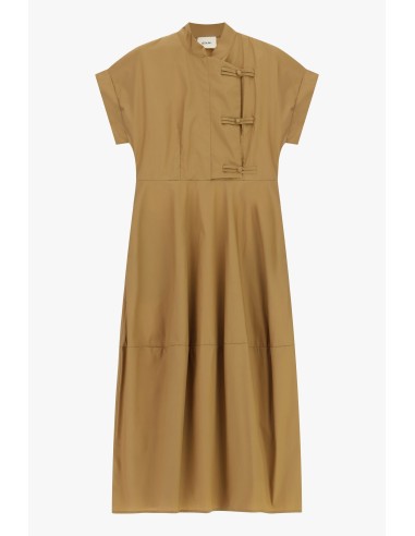 Vestido Longo com Mangas Curtas e Fecho com Laços Dixie