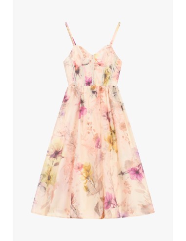 Vestido Midi com Alças Estampa Floral Dixie