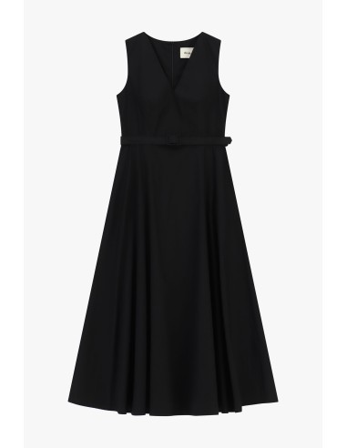 Vestido Midi Evasê Com Cinto na Cintura Dixie