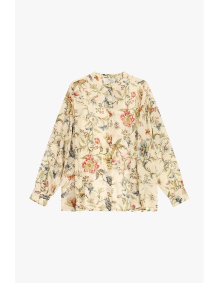 Camisa floral com mangas compridas e fecho oculto Dixie