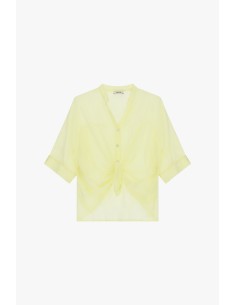 Camisa Cropped com Nó Frontal e Mangas Dobradas Dixie 2