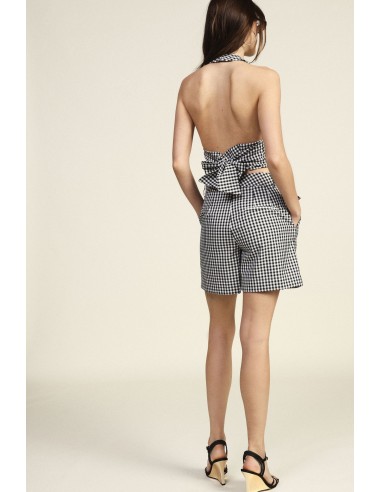 Shorts Xadrez Corte Regular Cintura Média Dixie