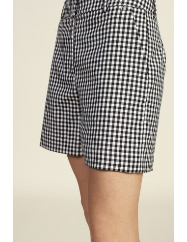 Shorts aos Quadrados Ajuste Regular Cintura Média Dixie