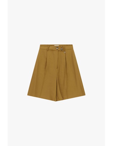 Shorts de cintura alta com pences e botão duplo Dixie