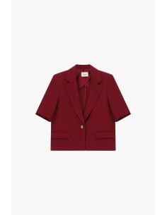 Blazer curto mangas curtas com bolsos Dixie